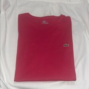 Lacoste Men's Red Long Sleeve Tee